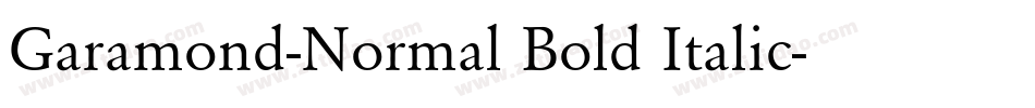 Garamond-Normal Bold Italic字体转换